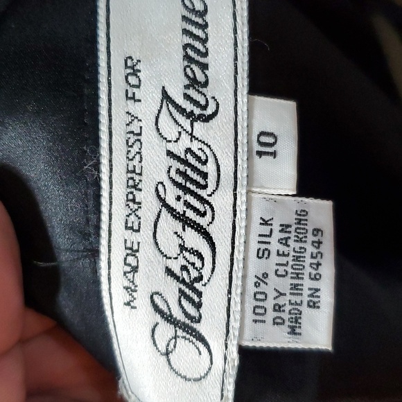 Saks Fifth Avenue black pleated silk maxi skirt - Picture 4 of 4